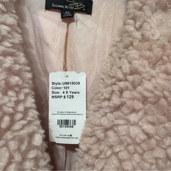 Suzanne Betro Soft Pink Teddy Jacket - Picture 2 of 3